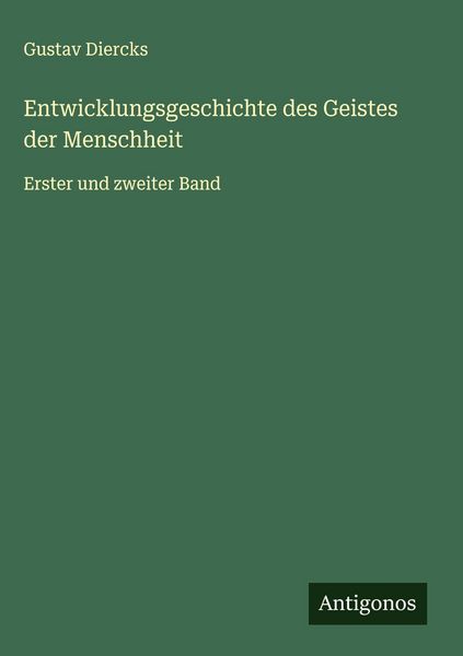 Produktbild: Entwicklungsgeschichte des Geistes der Menschheit