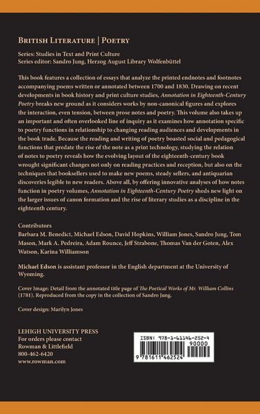 Produktbild: Annotation in Eighteenth-Century Poetry