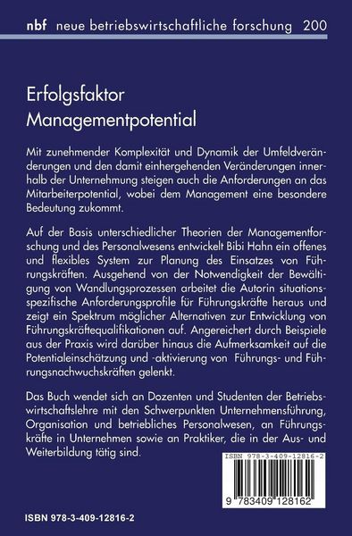Produktbild: Erfolgsfaktor Managementpotential