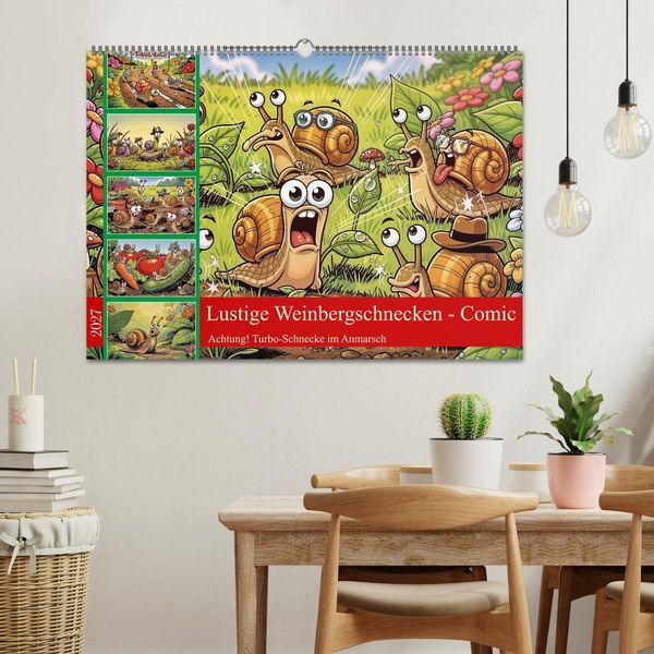 Produktbild: Lustige Weinbergschnecken - Comic (Wandkalender 2027 DIN A2 quer), CALVENDO Monatskalender
