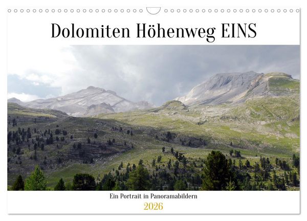 Produktbild: Der Dolomiten H&ouml;henweg EINS in Panoramabildern (Wandkalender 2026 DIN A3 quer), CALVENDO Monatskalender