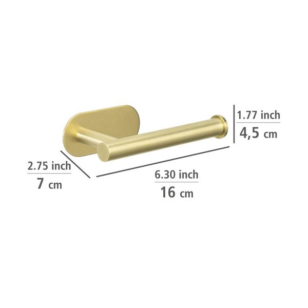 Produktbild: Turbo-Loc&reg; Toilettenpapierhalter Mod. Orea Gold Matt, Befestigen ohne bohren