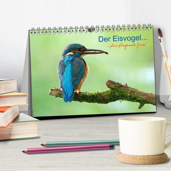 Produktbild: Der Eisvogel...fliegendes Juwel (Tischkalender 2026 DIN A5 quer), CALVENDO Monatskalender