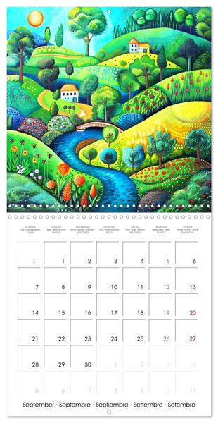 Produktbild: Voyage color&eacute; na&iuml;f (Calendrier mural carr&eacute; 2026 30x30 cm) Calendrier double avec une page pour vos prises de notes