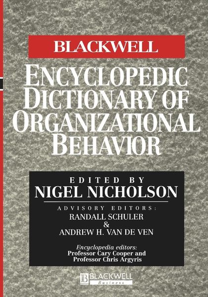 Produktbild: The Blackwell Encyclopedic Dictionary of Organizational Behavior