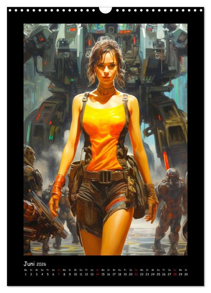 Produktbild: Galaktische Welten. Starke Space Opera-Illustrationen (Wandkalender 2026 DIN A3 hoch), CALVENDO Monatskalender