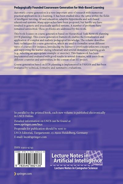 Produktbild: Pedagogically Founded Courseware Generation for Web-Based Learning