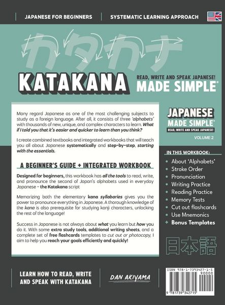 Produktbild: Learning Katakana - Beginner's Guide and Integrated Workbook | Learn how to Read, Write and Speak Japanese