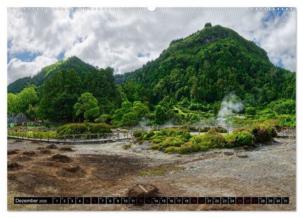 Produktbild: Sao Miguel Azoren - Vulkanisch gepr&auml;gte Trauminsel im Atlantik (hochwertiger Premium Wandkalender 2026 DIN A2 quer), Kunstdruck in Hochglanz
