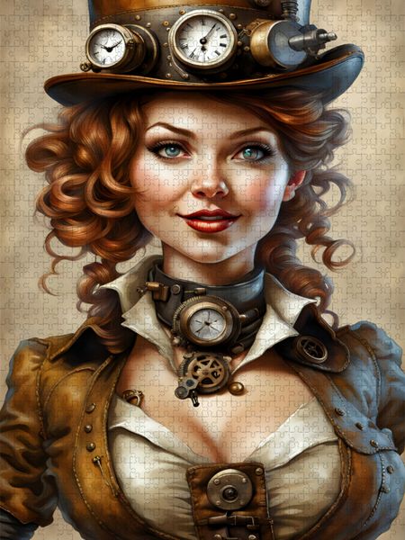 Produktbild: CALVENDO Puzzle Steampunk Cover Girlie | 1000 Teile Lege-Gr&ouml;&szlig;e 64x48cm Foto-Puzzle f&uuml;r gl&uuml;ckliche Stunden