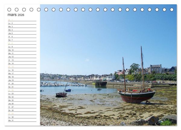 Produktbild: Bretagne Finist&egrave;re balade estivale &agrave; Camaret-sur-Mer (Calendrier de bureau 2026 DIN A5 vertical), CALVENDO calendrier mensuel
