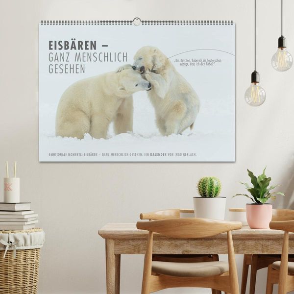 Produktbild: Emotionale Momente: Eisb&auml;ren - ganz menschlich gesehen. (Wandkalender 2026 DIN A2 quer), CALVENDO Monatskalender