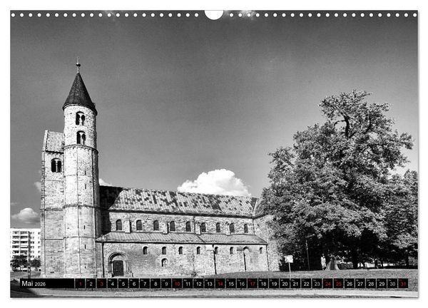 Produktbild: Magdeburg in Schwarz - Wei&szlig; (Wandkalender 2026 DIN A3 quer), CALVENDO Monatskalender