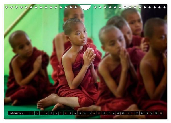Produktbild: Buddhistische M&ouml;nche - das Leben f&uuml;r Buddha (Wandkalender 2026 DIN A4 quer), CALVENDO Monatskalender