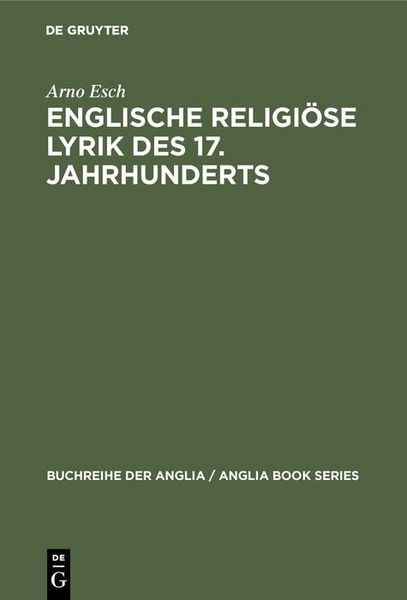 Produktbild: Englische religi&ouml;se Lyrik des 17. Jahrhunderts