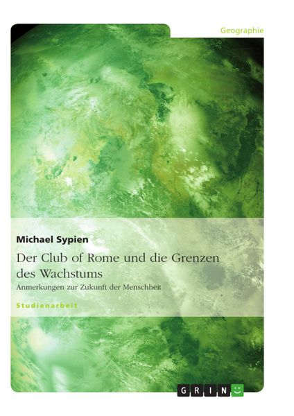 Produktbild: Der Club of Rome und Studien zu den Grenzen des Wachstums