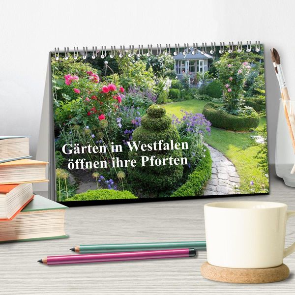 Produktbild: G&auml;rten in Westfalen &ouml;ffnen ihre Pforten (Tischkalender 2026 DIN A5 quer), CALVENDO Monatskalender