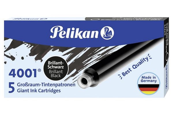 Produktbild: Pelikan Tintenpatrone 4001 GTP/5 brillant-schwarz 5 St&uuml;ck
