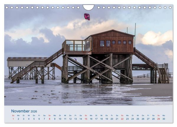 Produktbild: Nordseek&uuml;ste Am Strand von Sankt Peter-Ording (Wandkalender 2026 DIN A4 quer), CALVENDO Monatskalender