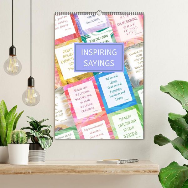 Produktbild: Inspiring sayings (Wall Calendar 2026 DIN A2 portrait), CALVENDO 12 Month Wall Calendar