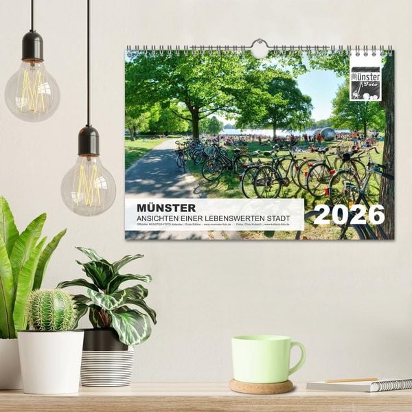 Produktbild: M&Uuml;NSTER :: Ansichten einer lebenswerten Stadt (Wandkalender 2026 DIN A4 quer), CALVENDO Monatskalender