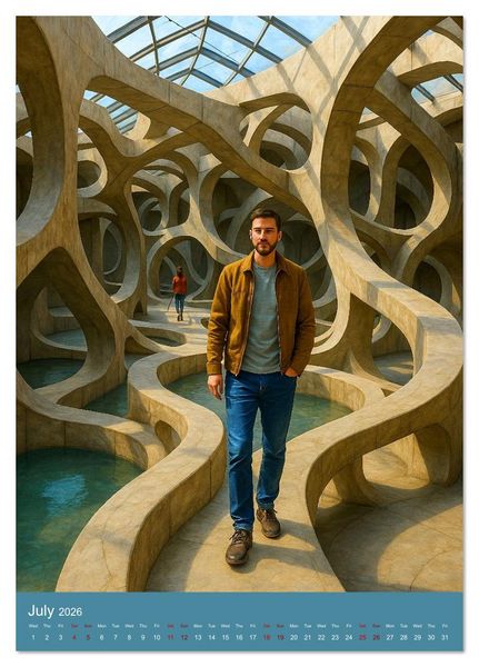 Produktbild: Paths like Escher (Desk Calendar 2026 DIN A5 portrait), CALVENDO 12 Month DeskCalendar