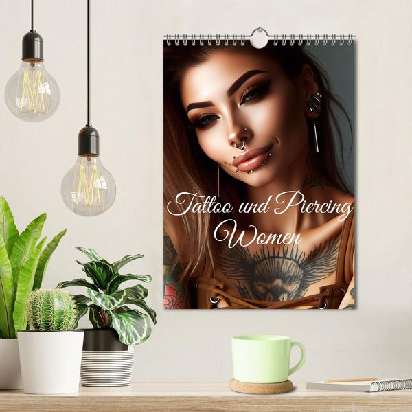 Produktbild: Tattoo und Piercing Women (Wandkalender 2026 DIN A4 hoch), CALVENDO Monatskalender