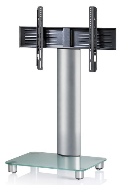 Produktbild: TV Standfu&szlig; Glas Fernseh Rollen St&auml;nder Fu&szlig; Tosal