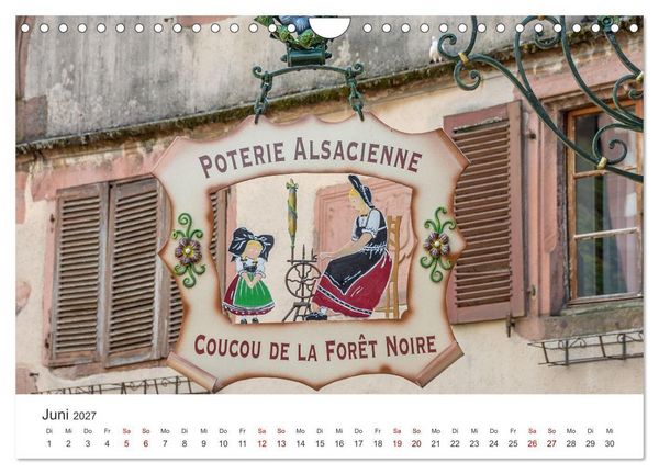 Produktbild: Elsass - von Stra&szlig;burg bis Colmar, zwischen Rhein und Vogesen (Wandkalender 2027 DIN A4 quer), CALVENDO Monatskalender