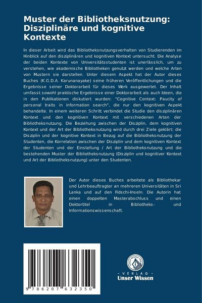 Produktbild: Muster der Bibliotheksnutzung: Disziplin&auml;re und kognitive Kontexte