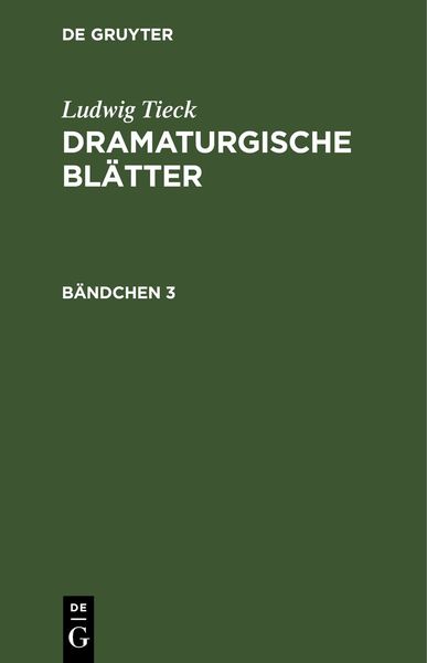 Produktbild: Dramaturgische Bl&auml;tter. B&auml;ndchen 3