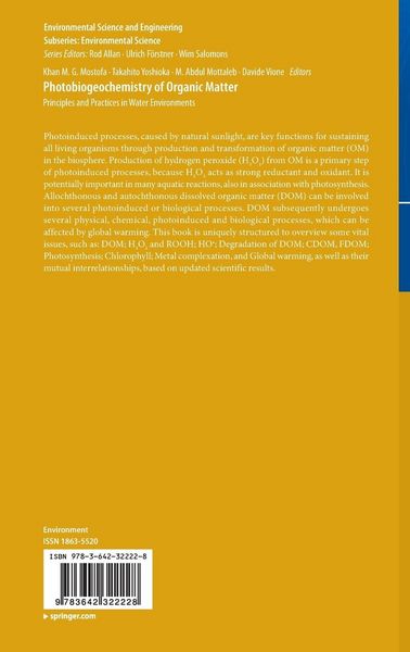 Produktbild: Photobiogeochemistry of Organic Matter