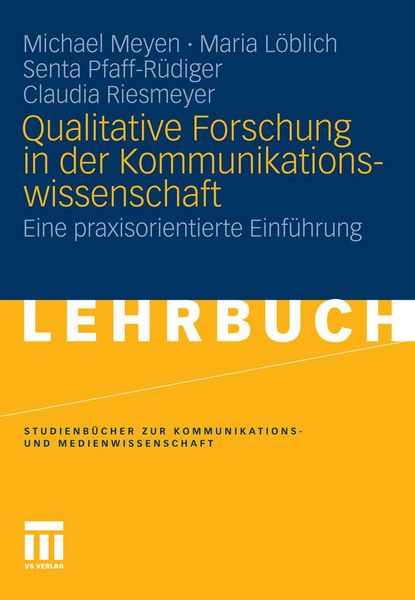 Produktbild: Qualitative Forschung in der Kommunikationswissenschaft