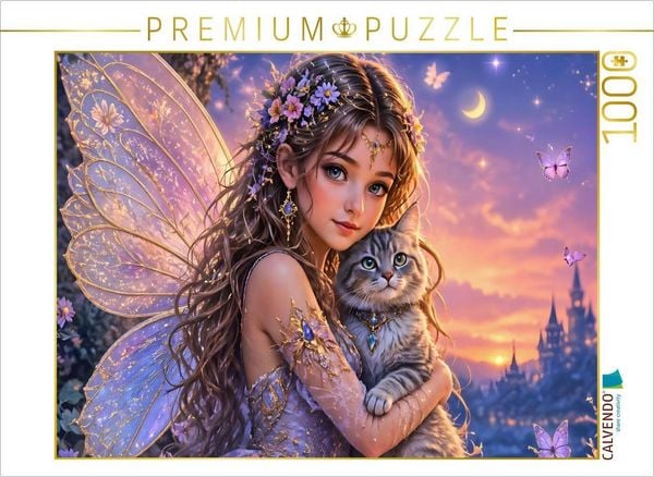 CALVENDO Puzzle Die Träumerfee - Zwischen Traum und Sternenlicht | 1000 Teile Lege-Größe 64x48cm Foto-Puzzle für glückliche Stunden