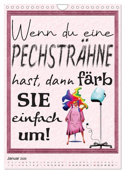 Produktbild: Friseur-Spr&uuml;che (Wandkalender 2026 DIN A4 hoch), CALVENDO Monatskalender