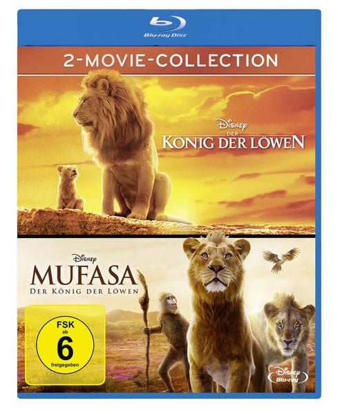 Produktbild: Der K&ouml;nig der L&ouml;wen+Mufasa (Live-Action) [2 BRs]