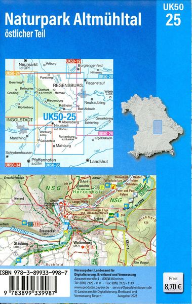 Produktbild: UK50-25 Naturpark Altm&uuml;hltal, &ouml;stlicher Teil