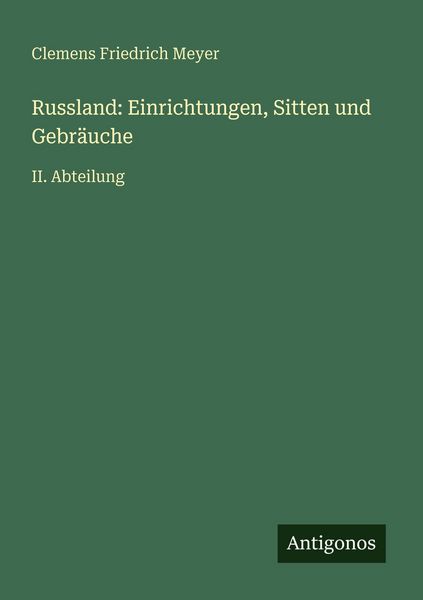 Produktbild: Russland: Einrichtungen, Sitten und Gebr&auml;uche