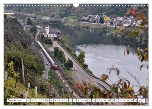Produktbild: Eisenbahn an Rhein und Mosel 2026 (Wandkalender 2026 DIN A3 quer), CALVENDO Monatskalender