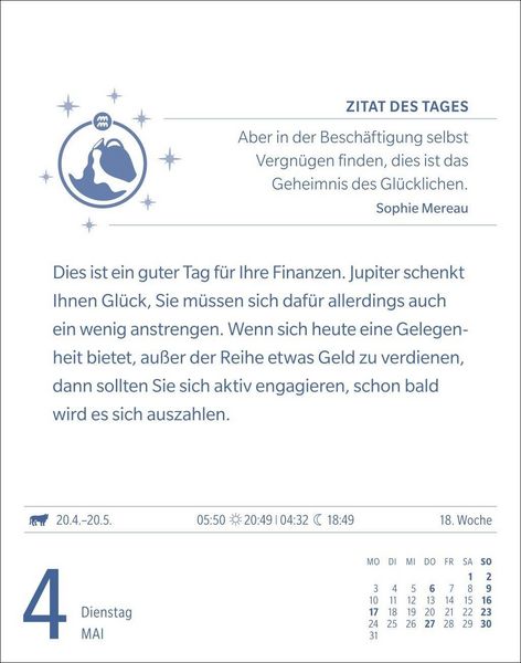 Produktbild: Wassermann Sternzeichenkalender 2027 - Tagesabrei&szlig;kalender - Ihr Horoskop f&uuml;r jeden Tag