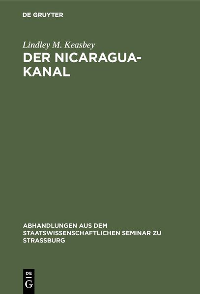 Produktbild: Der Nicaragua-Kanal