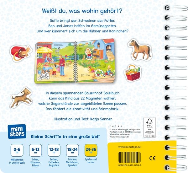 Produktbild: Ministeps: Was geh&ouml;rt wohin? Auf dem Bauernhof
