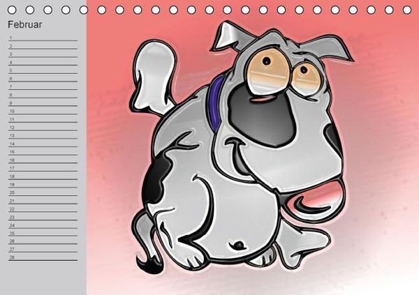 Produktbild: Hunde-Geburtstagskalender / Witziger Cartoon-Kalender (Tischkalender immerw&auml;hrend DIN A5 quer)