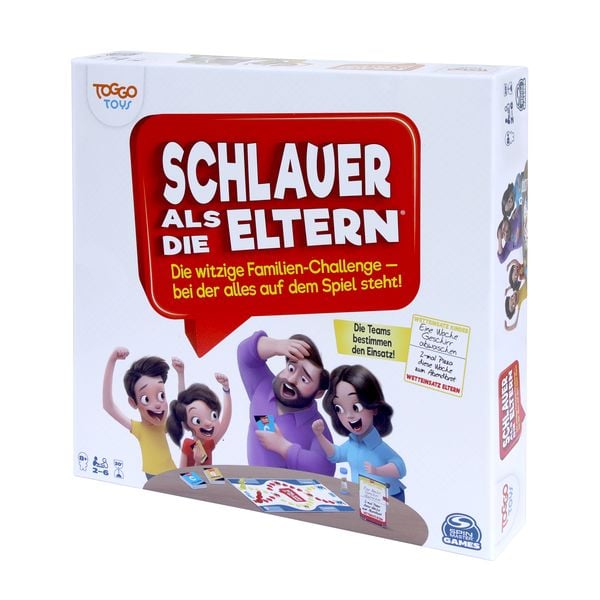Produktbild: Spin Master Games - Schlauer als die Eltern, spa&szlig;iges Quiz- und Actionspiel, bei dem Kinder gegen Eltern spielen - f&uuml;r 2-6 Spieler ab 8 Jahren