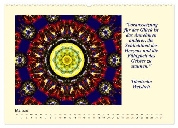 Produktbild: Meditation - Asiatische Weisheiten (Wandkalender 2026 DIN A2 quer), CALVENDO Monatskalender