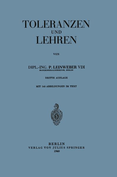 Produktbild: Toleranzen und Lehren