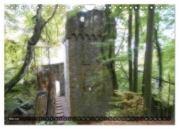Produktbild: Burgen & Schl&ouml;sser im Odenwald (Wandkalender 2026 DIN A4 quer), CALVENDO Monatskalender
