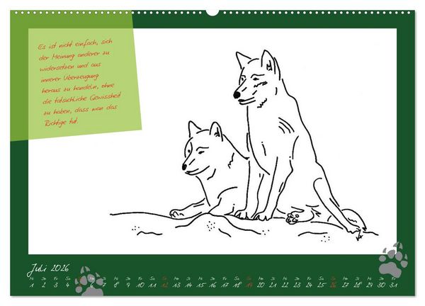 Produktbild: Der kleine GROSSE Wolf - Kalender (hochwertiger Premium Wandkalender 2026 DIN A2 quer), Kunstdruck in Hochglanz