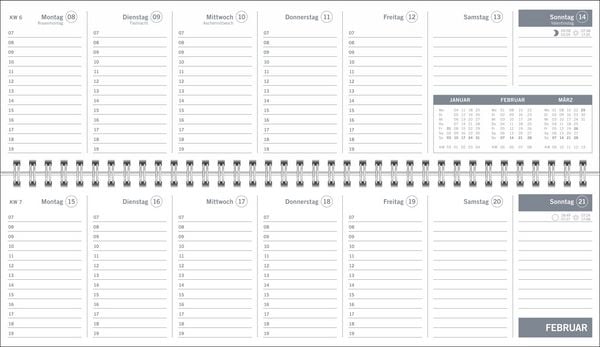 Produktbild: times&more Gr&uuml;n Wochenquerplaner 2027