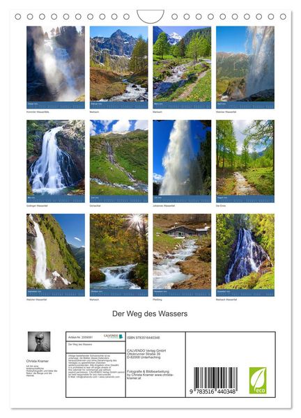 Produktbild: Der Weg des Wassers (Wandkalender 2026 DIN A4 hoch), CALVENDO Monatskalender